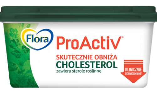 Flora ProActiv w opakowaniu podkreślającym siłę steroli roślinnych