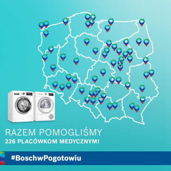 Placówki medyczne walczące z COVID-19 otrzymały sprzęt AGD wart milion złotych Zdrowie, BIZNES - Firma BSH w ramach walki z pandemią koronawirusa wyposażyła w najpotrzebniejszy sprzęt AGD ponad 220 placówek medycznych w całym kraju. Wartość przekazanej pomocy wyniosła łącznie milion złotych.